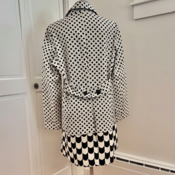 Desigual Black and White Coat Size 14 - Picture 4 of 8
